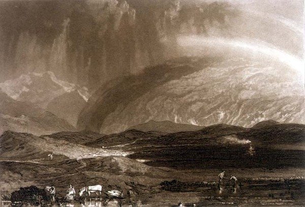 F.45.I Turvesuo, Skotlanti, "Liber Studiorumista", kaivertanut George Clint tekijältä Joseph Mallord William (after) Turner