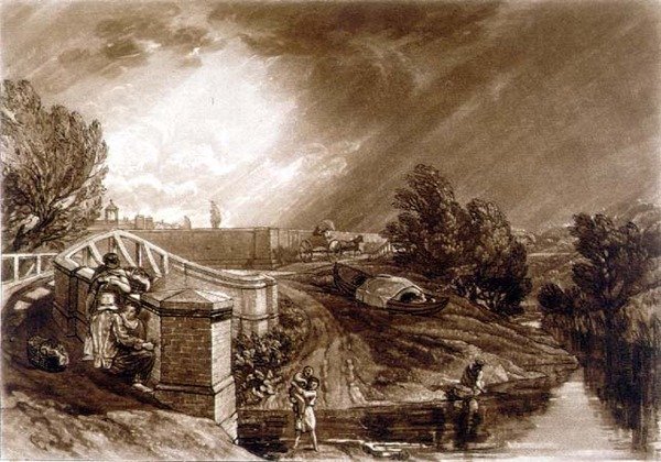 F.62.I Watercress Gatherers, "Liber Studiorumista", kaiverrus Thomas Lupton tekijältä Joseph Mallord William (after) Turner