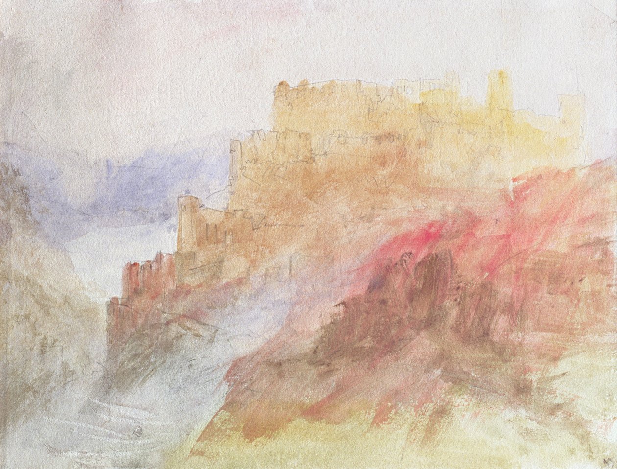 Linna kuilun yläpuolella, n. 184144 tekijältä Joseph Mallord William Turner
