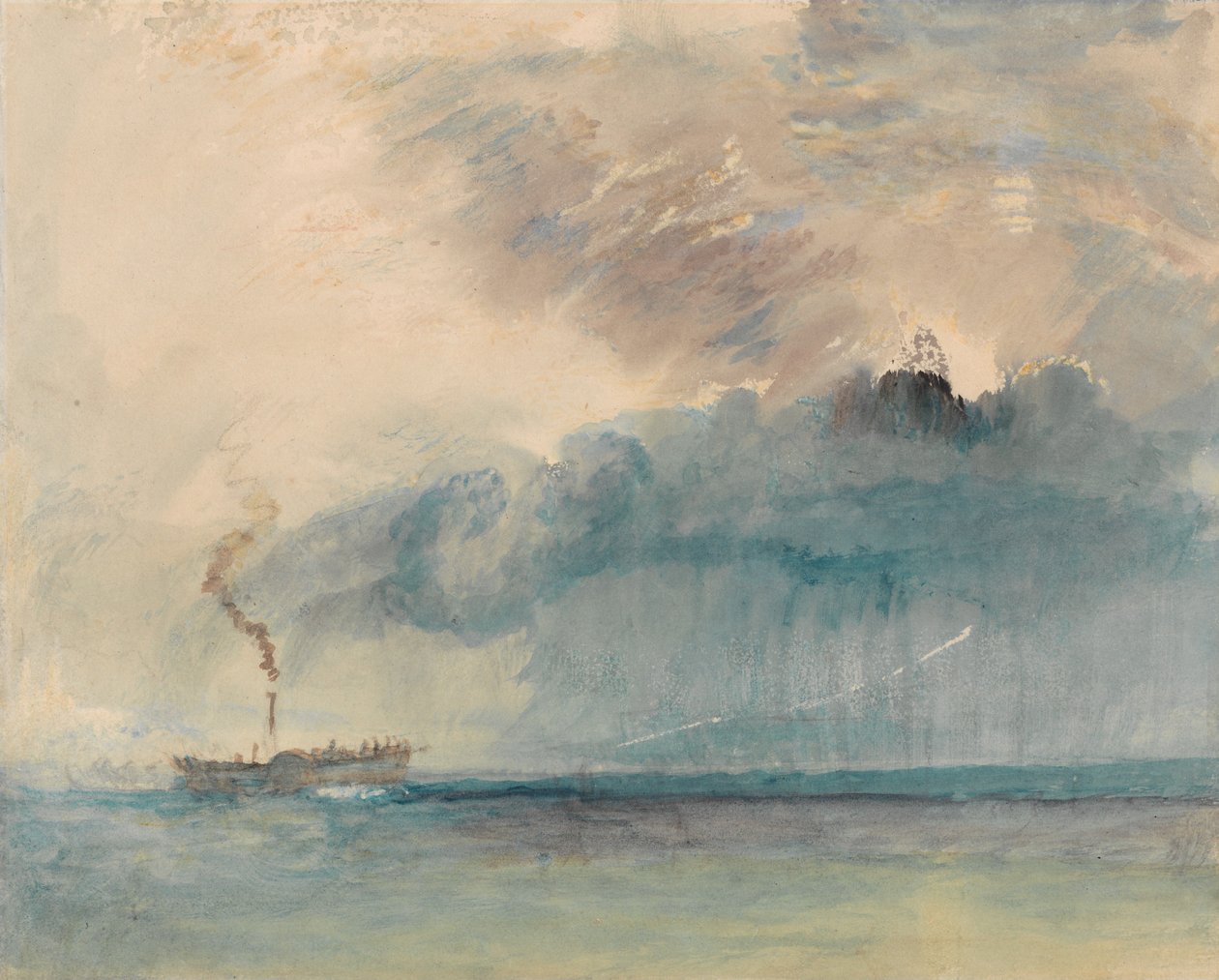 Siipirataslaiva myrskyssä Vierwaldstätterjärvellä tekijältä Joseph Mallord William Turner