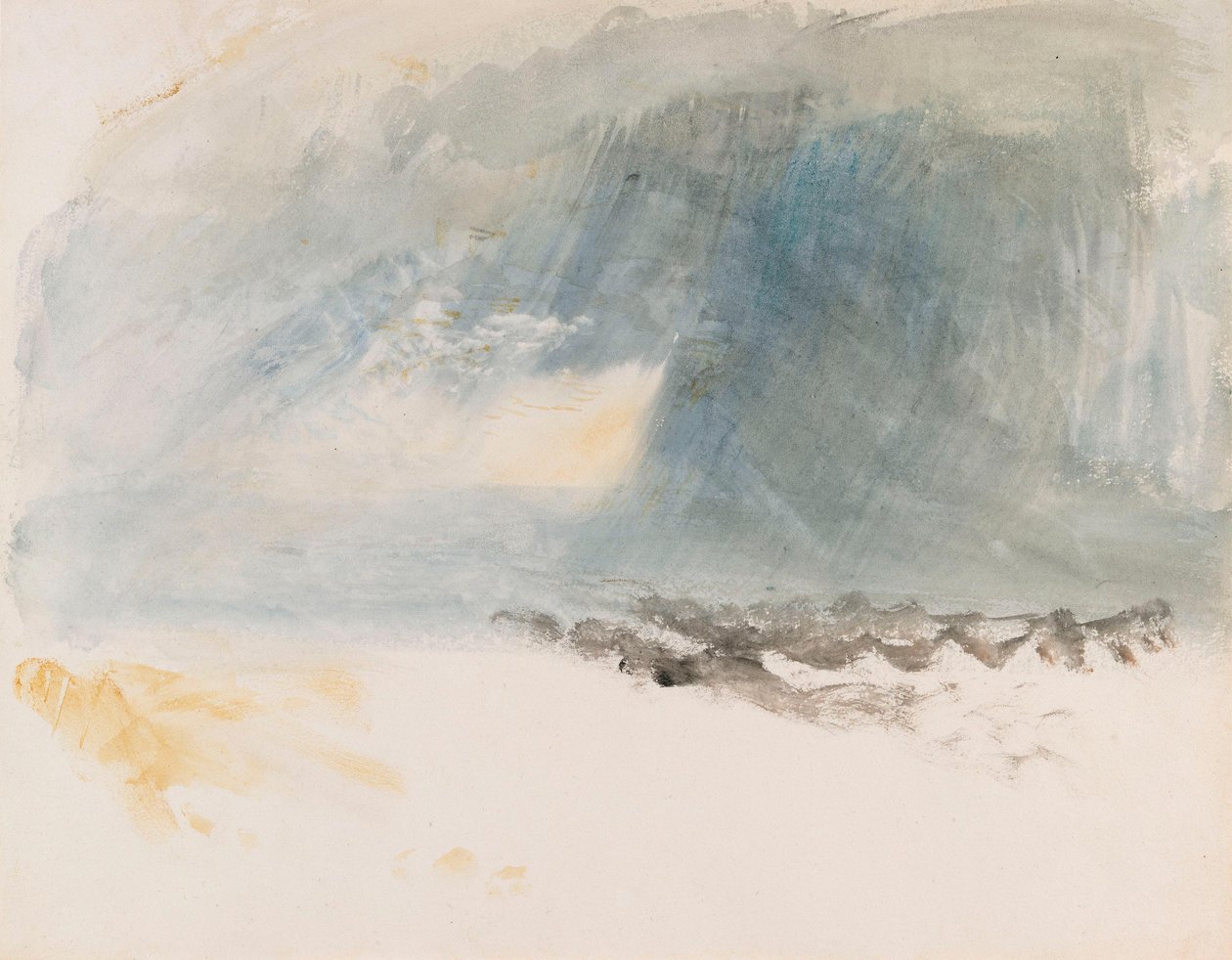 Sadekuuro veden yllä, perinteisesti kutsuttu Luzernjärveksi tekijältä Joseph Mallord William Turner