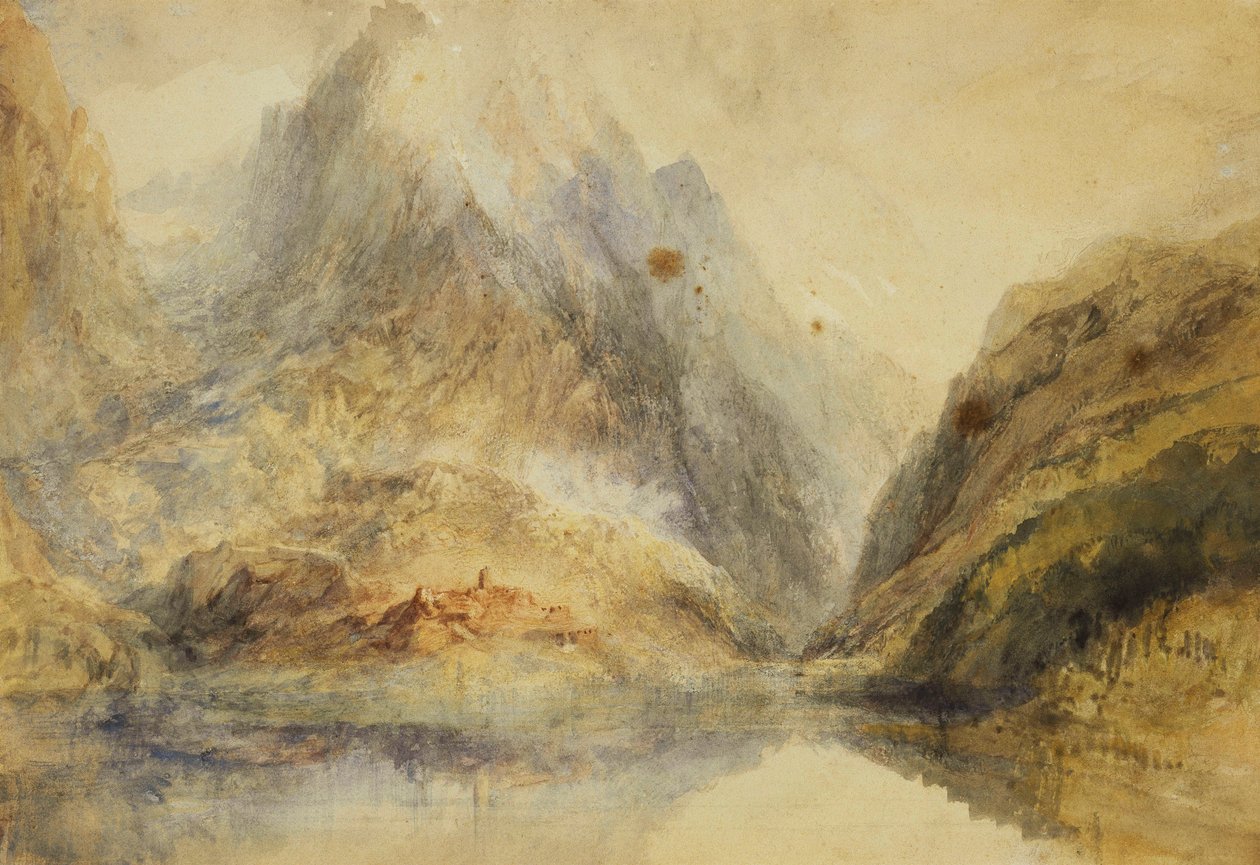 Sveitsin alppimaisema, n. 1843 tekijältä Joseph Mallord William Turner