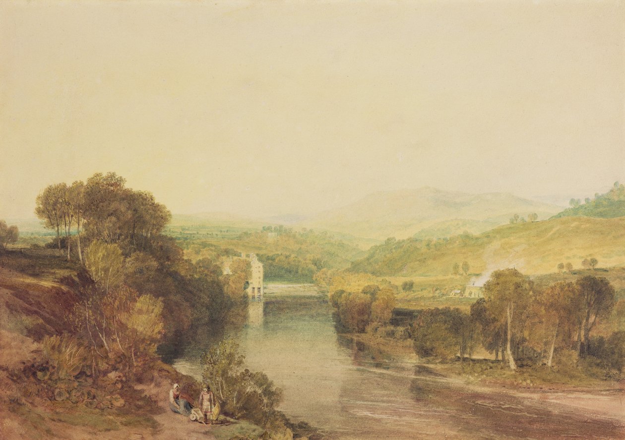 Addingham Mill on the Wharfe, West Yorkshire, n. 1808 (akvarelli paperille) tekijältä Joseph Mallord William Turner