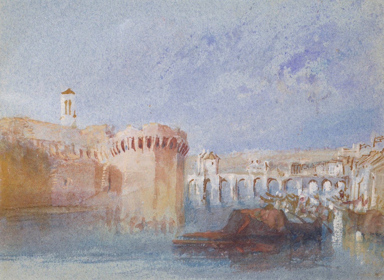 Angers: Doutren muurit ja La Trinité -kirkon torni tekijältä Joseph Mallord William Turner