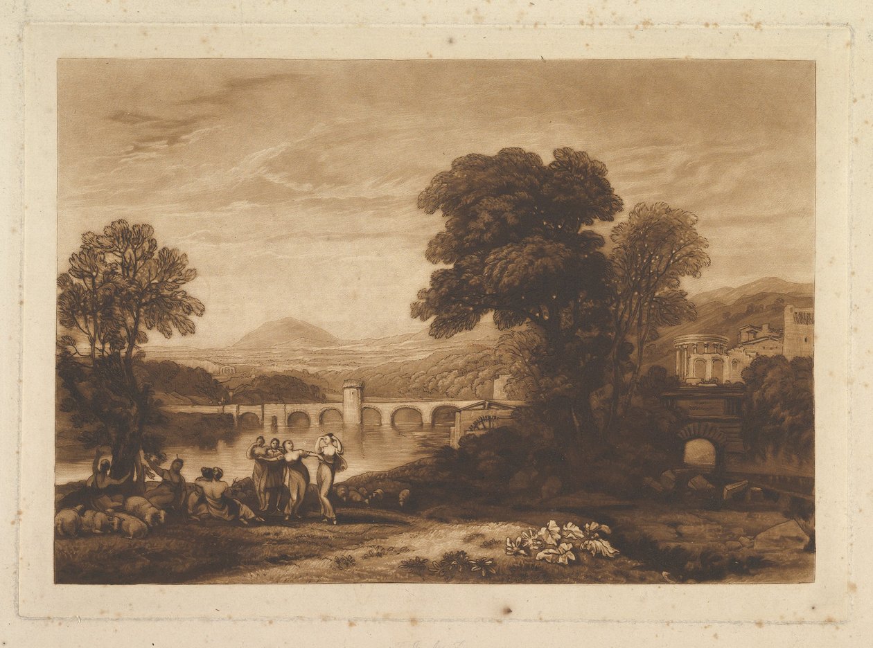 Apuleia in Search of Apuleius julkaisematon levy, Liber Studiorum, 1813-23. tekijältä Joseph Mallord William Turner