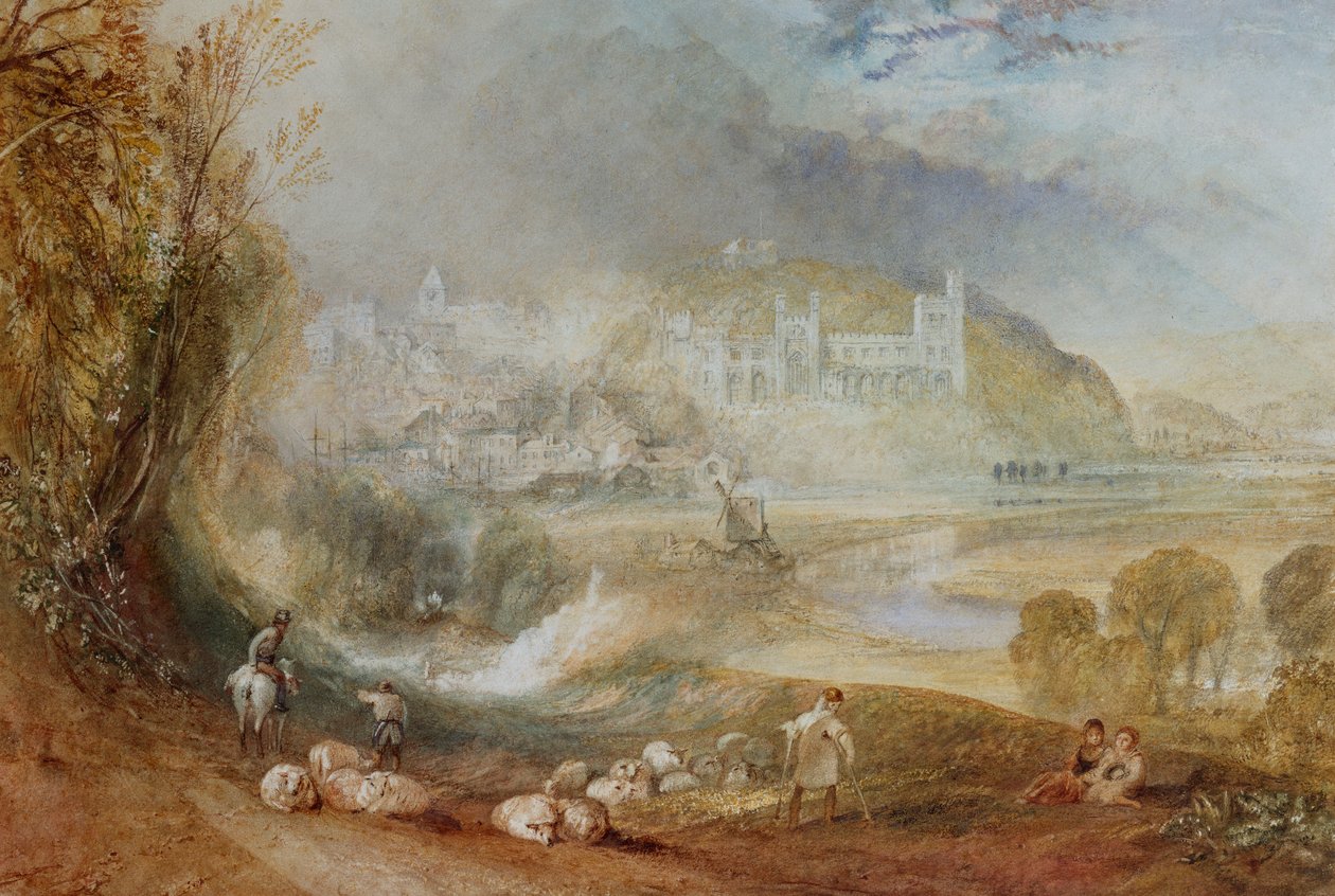Arundelin linna ja kaupunki, noin 1824 tekijältä Joseph Mallord William Turner