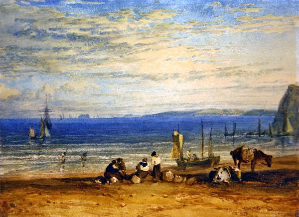 Babbacombe Bay (akvarelli paperille) tekijältä Joseph Mallord William Turner