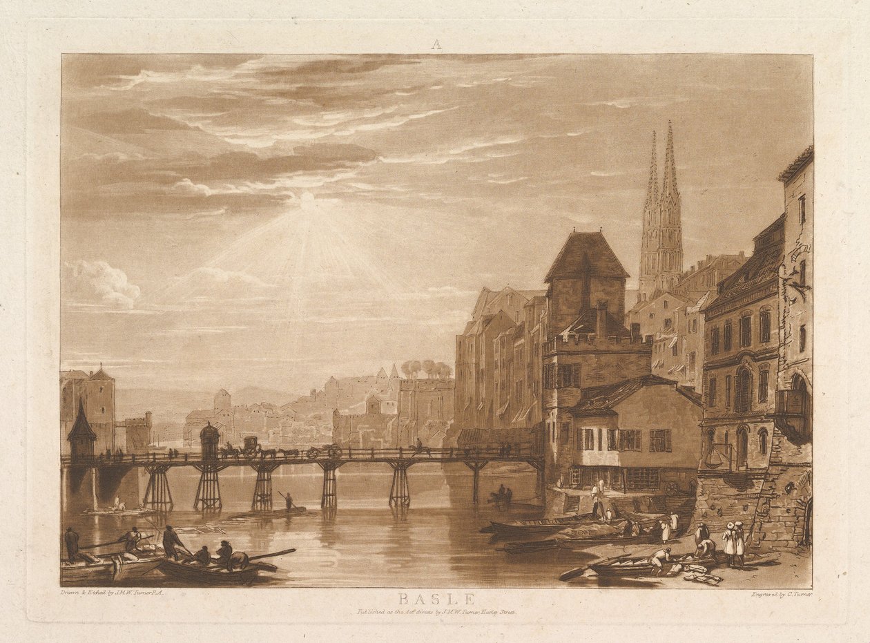 Basle Liber Studiorum, osa I, levy 5, 11. kesäkuuta 1807. tekijältä Joseph Mallord William Turner