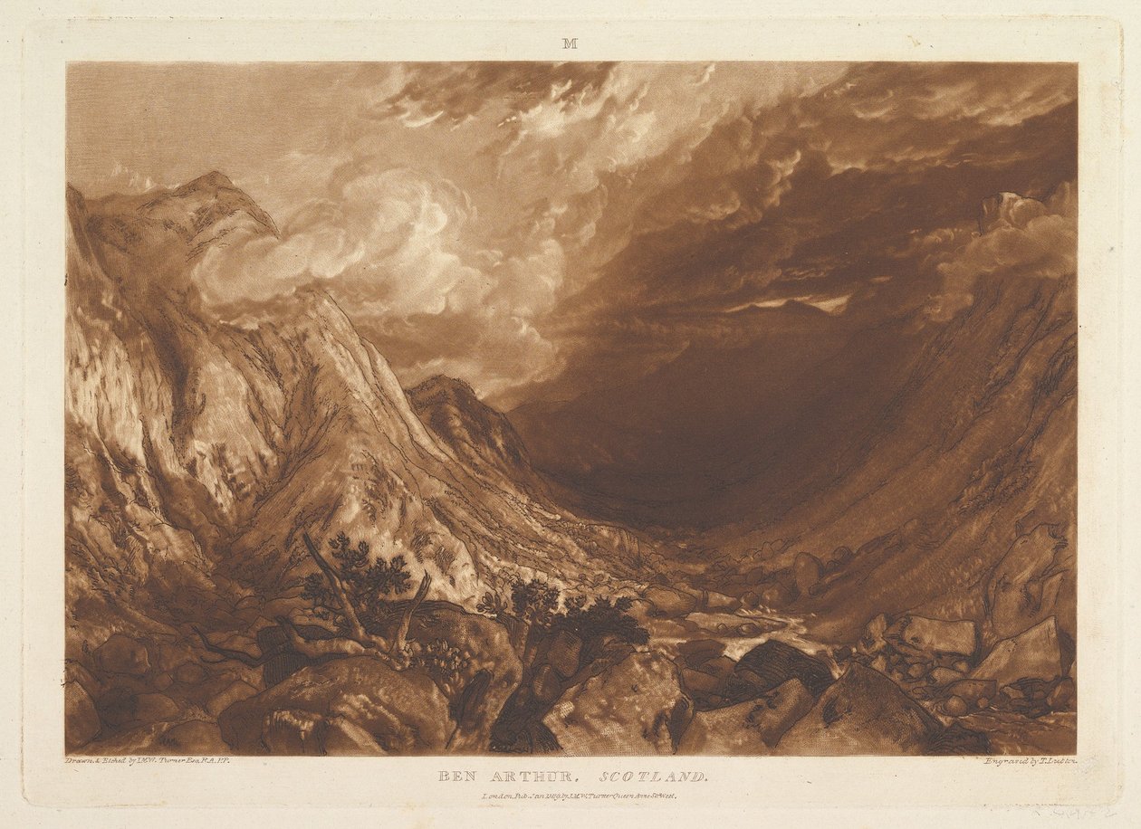 Ben Arthur, Scotland Liber Studio Room, osa XIV, levy 2, 1. tammikuuta 1917. tekijältä Joseph Mallord William Turner