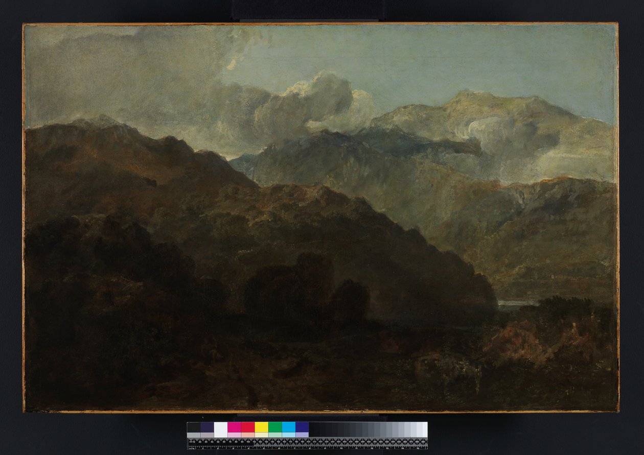 Ben Lomond Mountains, Skotlanti: Matkustaja - Video Ossianin Carosin sota, n. 1799-1800 (öljy kankaalle) tekijältä Joseph Mallord William Turner