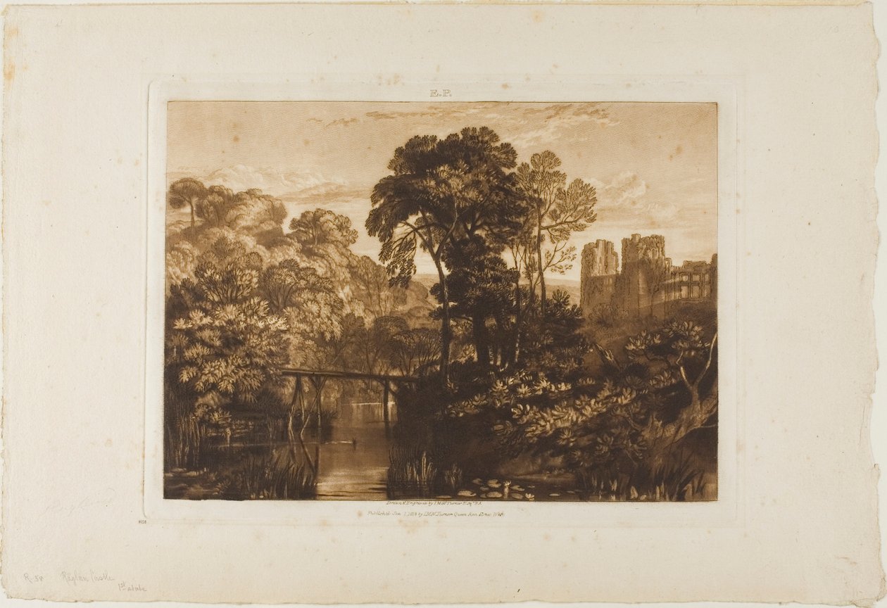 Berry Pomeroyn linna, levy 58 Liber Studiorumilta tekijältä Joseph Mallord William Turner