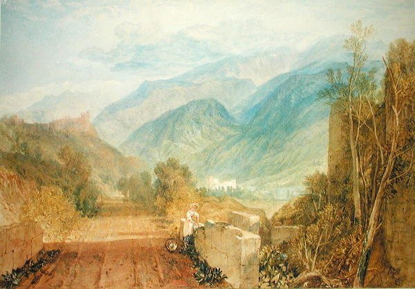 Bonneville, n. 1803 (akvarelli paperille) tekijältä Joseph Mallord William Turner