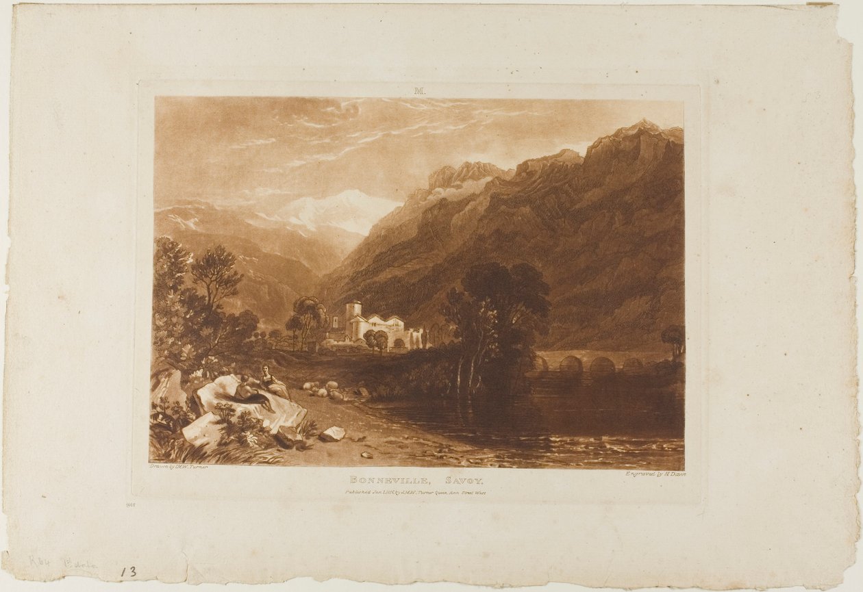 Bonneville, levy 64 Liber Studiorumilta tekijältä Joseph Mallord William Turner
