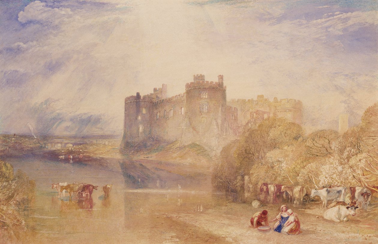 Carew Castle, Pembroke, n. 1832 (akvarelli paperille) tekijältä Joseph Mallord William Turner