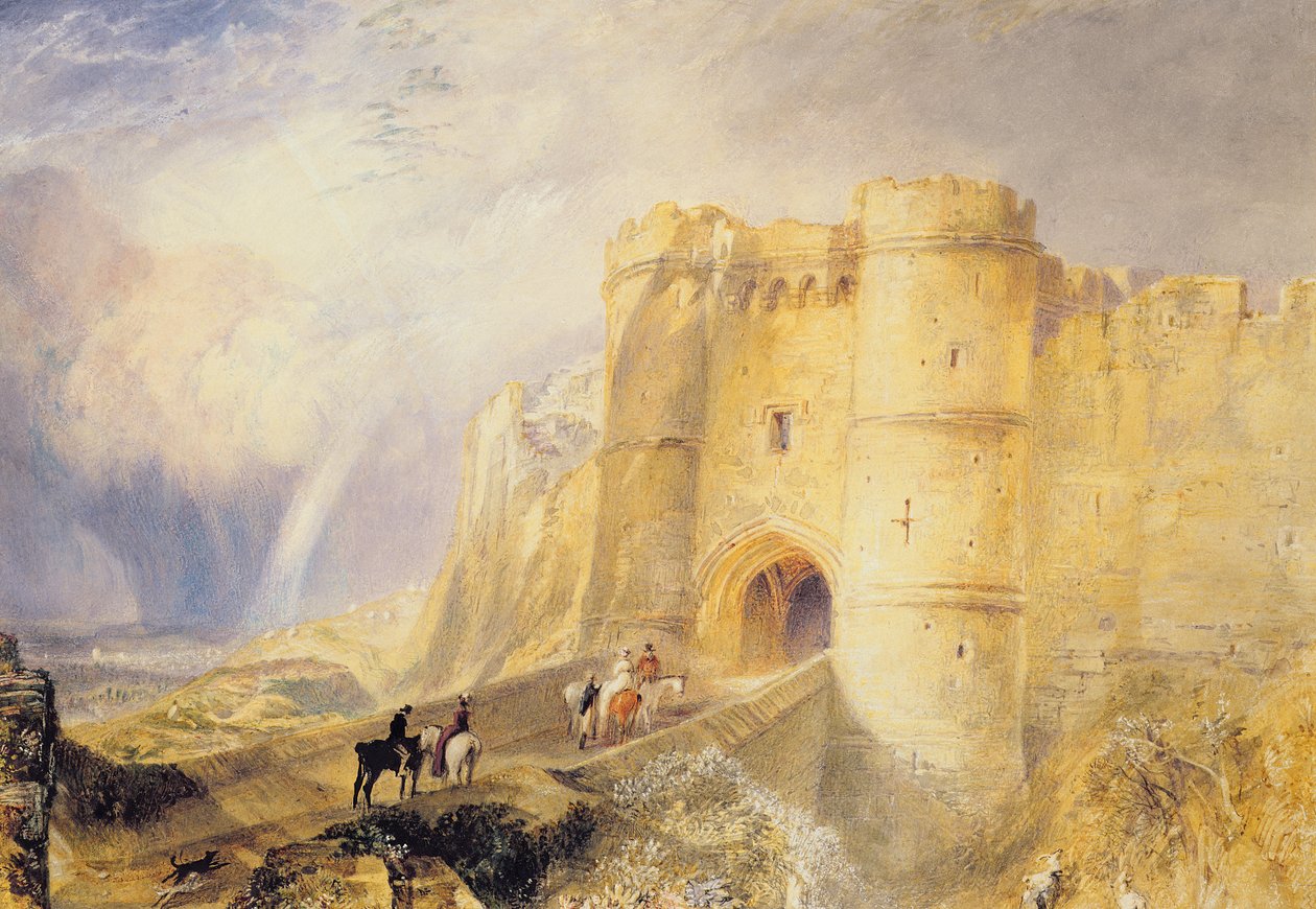 Carisbrooken linna, Isle of Wight tekijältä Joseph Mallord William Turner