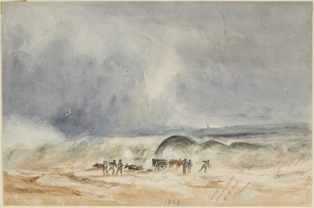 Hiekkarannalta vedettiin pois hukkunutta karjaa, St. Leonards tekijältä Joseph Mallord William Turner