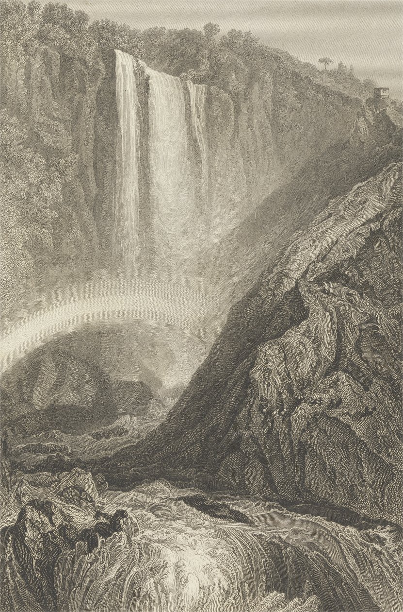 Ternin kaskadi, noin 1820 tekijältä Joseph Mallord William Turner