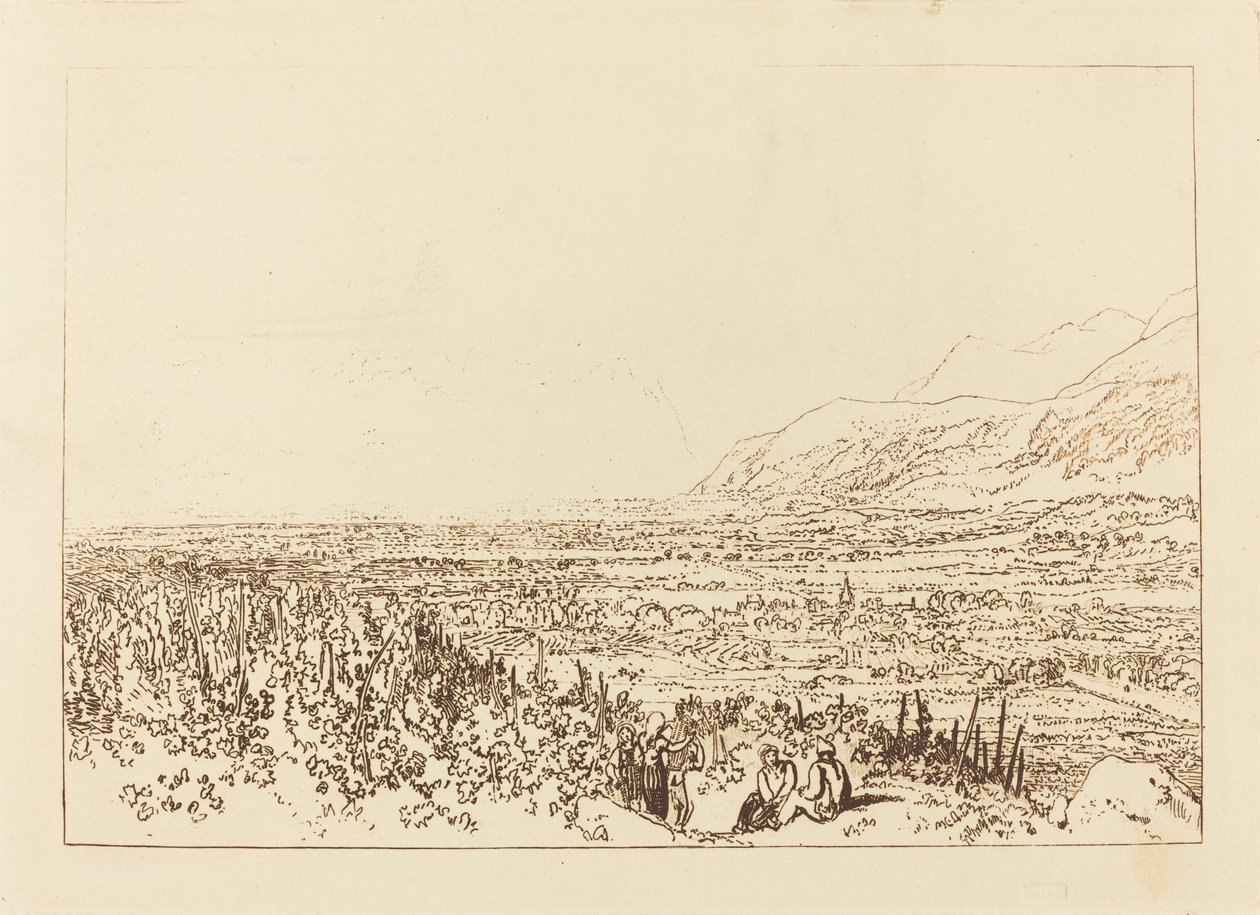 Alppien ketju Grenoblesta Chamberiin tekijältä Joseph Mallord William Turner