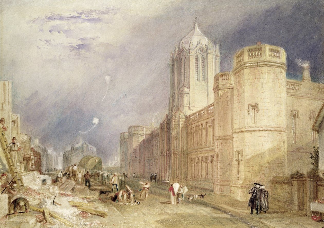 Christ Church, Oxford (wc paperilla) tekijältä Joseph Mallord William Turner