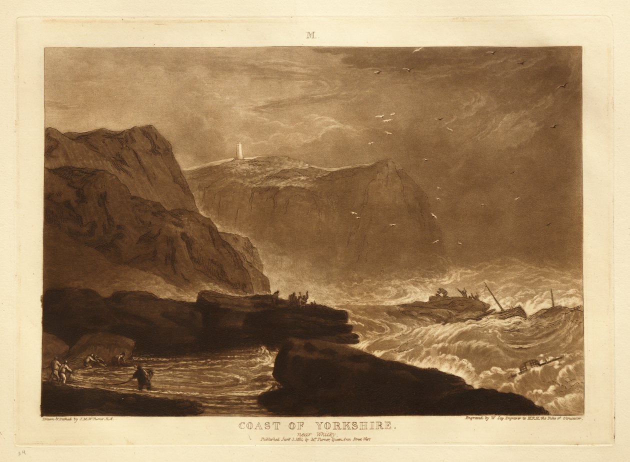 Yorkshiren rannikko tekijältä Joseph Mallord William Turner