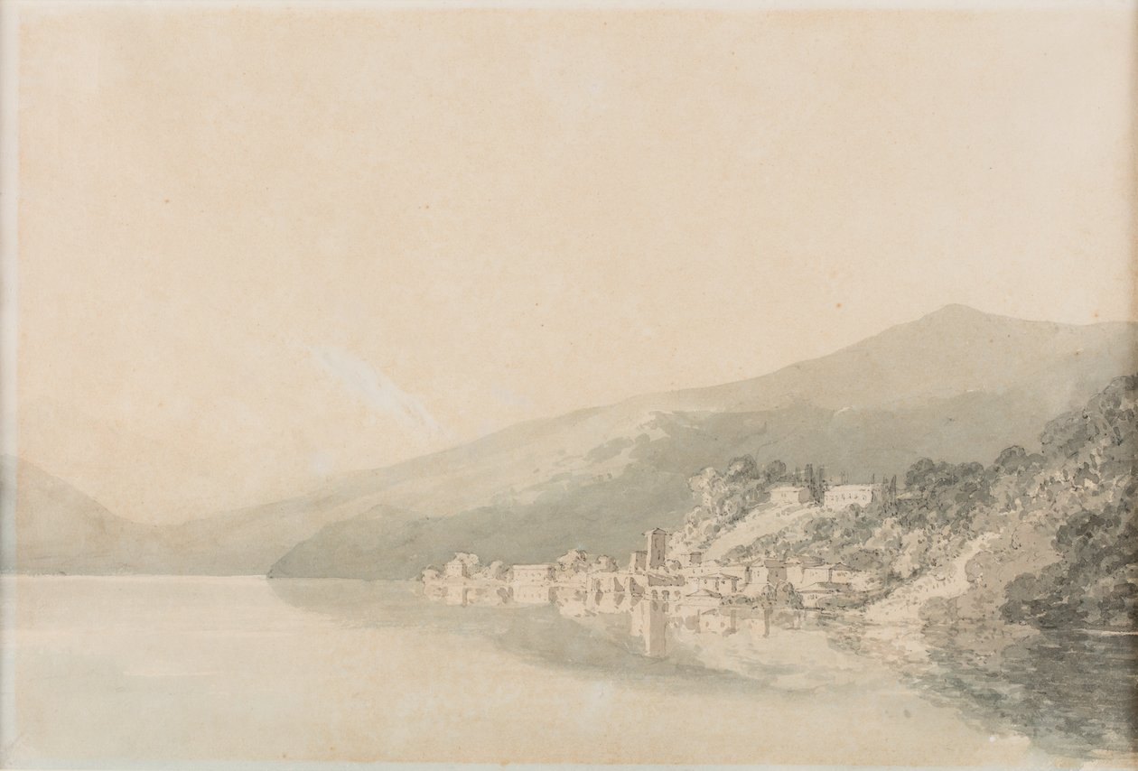 Villa Giulian luostari, Comojärvi, päivämäärä tuntematon (akvarelli paperille). tekijältä Joseph Mallord William Turner