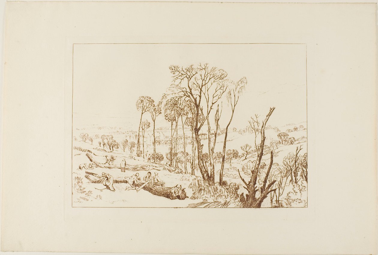 Crowhurst, levy 76 Liber Studiorum -julkaisusta. tekijältä Joseph Mallord William Turner
