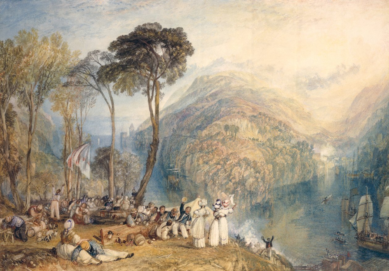 Dartmouth Cove (wc paperilla) tekijältä Joseph Mallord William Turner