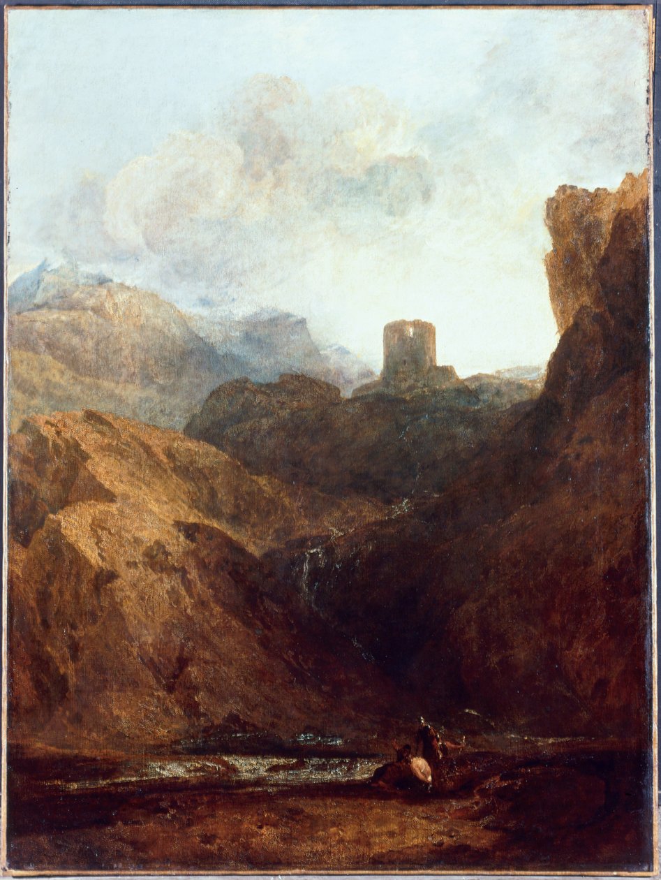 Dolbadernin linna, Pohjois-Wales ... (maalaus kankaalle) tekijältä Joseph Mallord William Turner