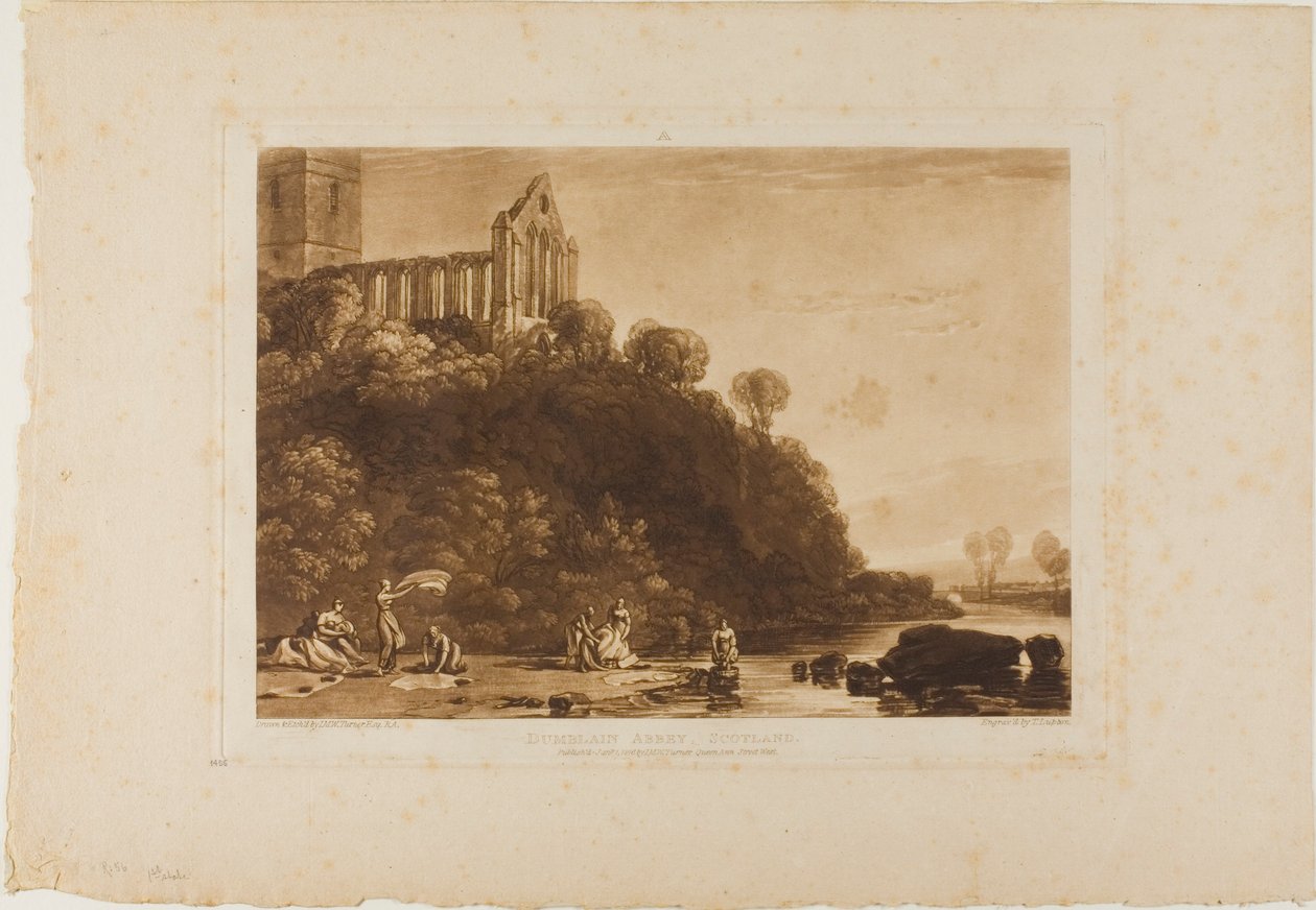 Dumblain Abbey, levy 56 Book of Studiesista tekijältä Joseph Mallord William Turner