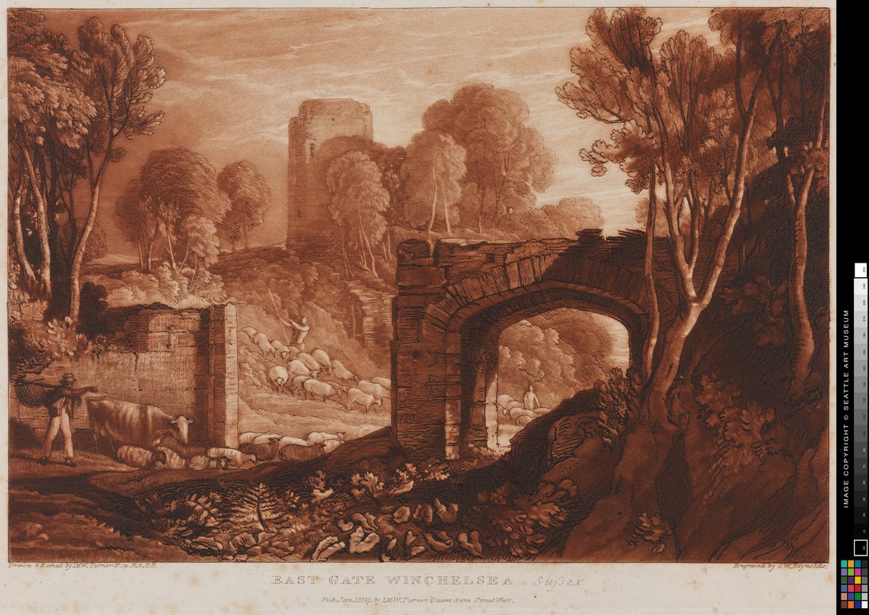 East Gate Winchelsea, Sussex tekijältä Joseph Mallord William Turner