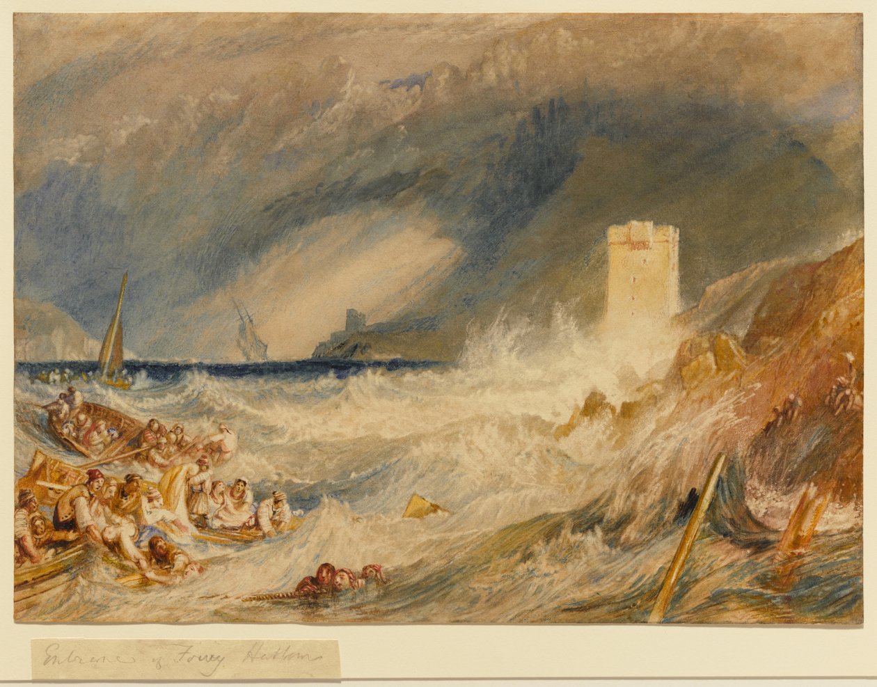 Sisäänkäynti Foweyn satamaan, Cornwall tekijältä Joseph Mallord William Turner