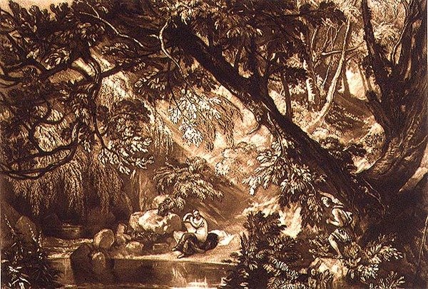 F.66.I Aesacus ja Hesperie, "Liber Studiorumista", taiteilijan kaivertama tekijältä Joseph Mallord William Turner