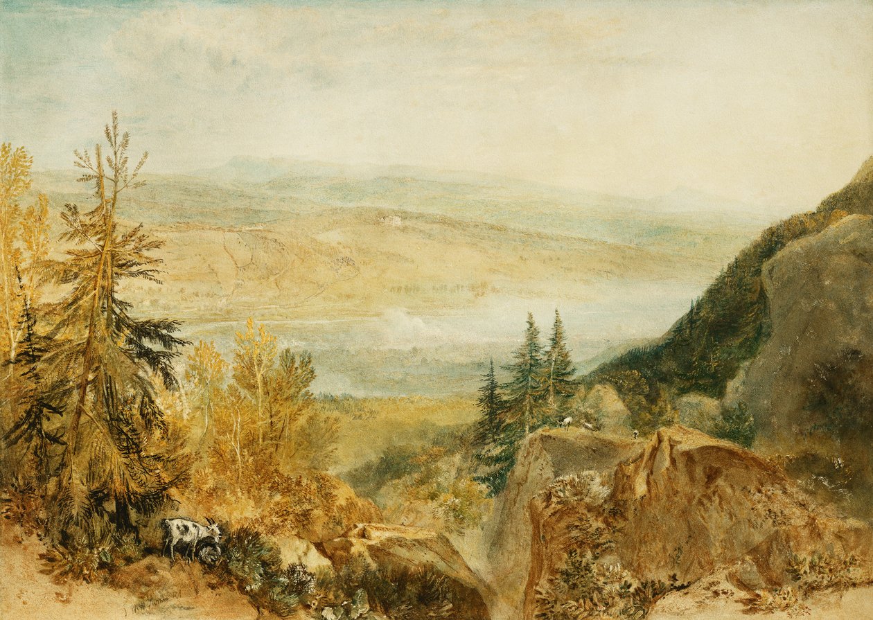Farnley Hall ylhäältä Otley, tekijältä Joseph Mallord William Turner