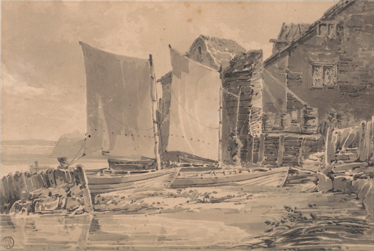 Kalastajan mökki, Dover tekijältä Joseph Mallord William Turner