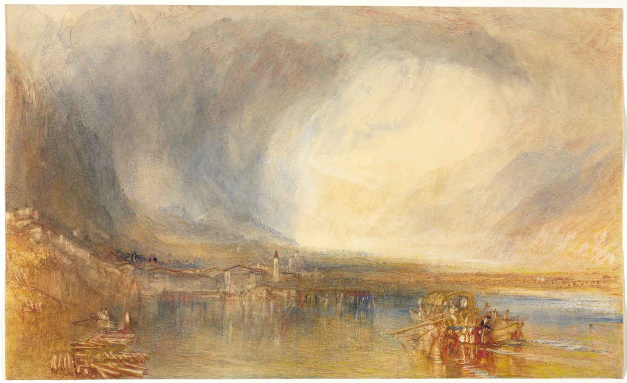 Flüelen, Luzernin järvestä, 1845. tekijältä Joseph Mallord William Turner