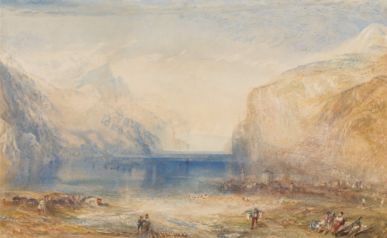 Fluelen: Aamu (näkymä järvelle) tekijältä Joseph Mallord William Turner