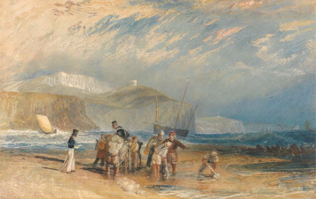 Folkestonen satama ja rannikko Doveriin saakka tekijältä Joseph Mallord William Turner