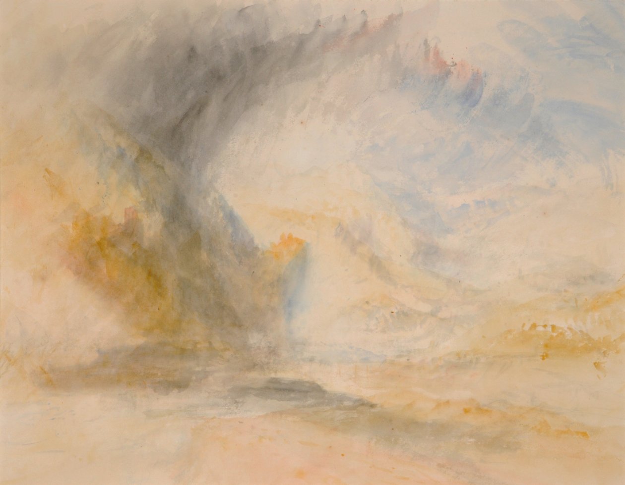 St. Gothardin jalka, n. 1842 (akvarelli paperille) tekijältä Joseph Mallord William Turner