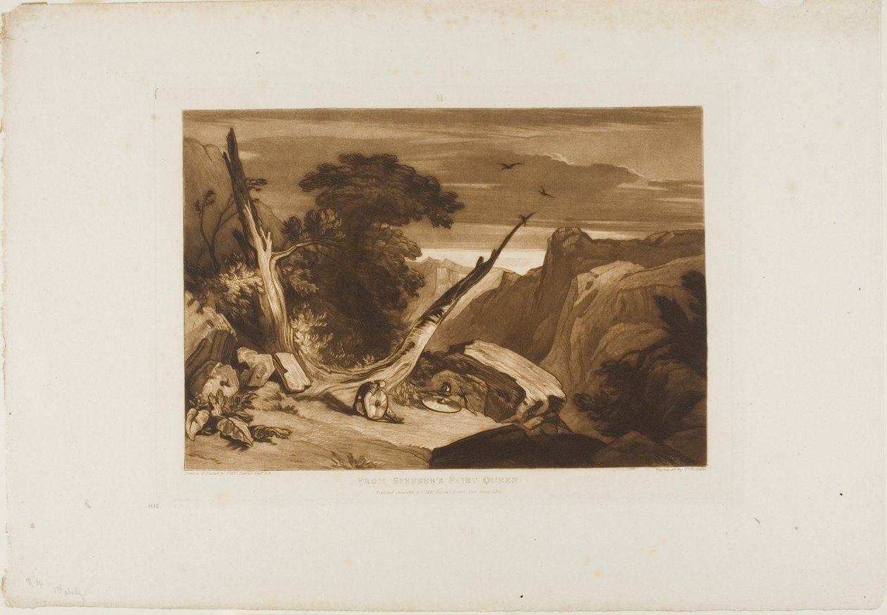Spenserin Keijukaiskuningattaresta, Liber Studiorum -teoksen levy 36. tekijältä Joseph Mallord William Turner