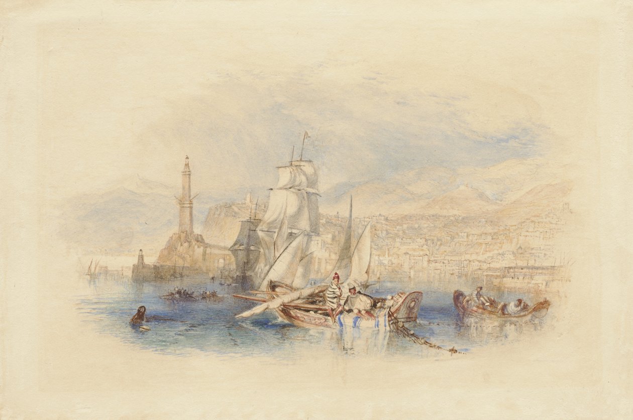 Genoa, c.1832 tekijältä Joseph Mallord William Turner