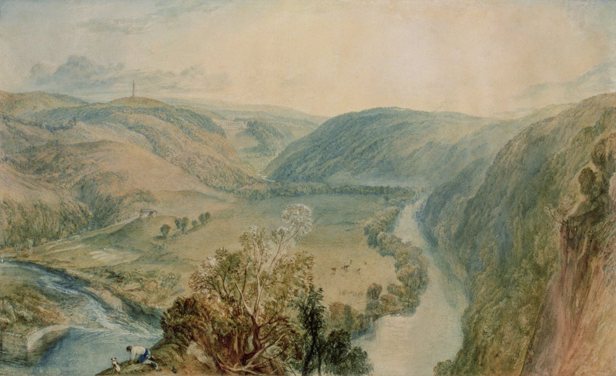 Gibside, Durhamin kreivikunta pohjoisesta (katso pari numerosta 155783) tekijältä Joseph Mallord William Turner