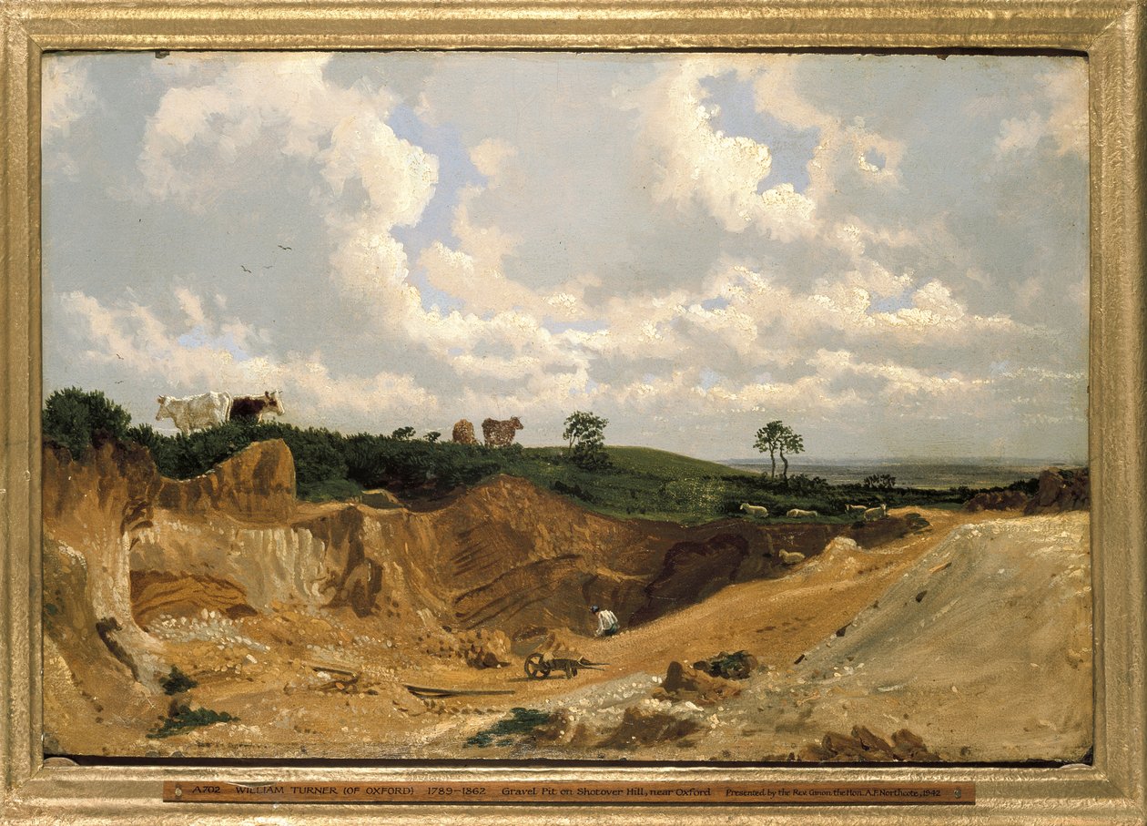 Sorakuoppa Shotover Hillillä, lähellä Oxfordia, n. 1818 (öljy myllylevylle) tekijältä Joseph Mallord William Turner