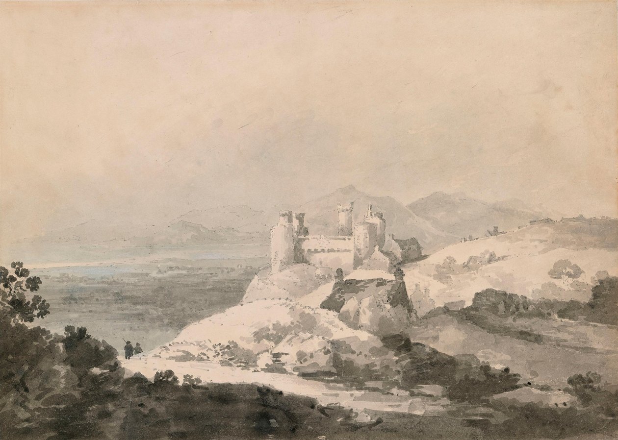 Harlechin linna Walesissa etelästä nähtynä tekijältä Joseph Mallord William Turner
