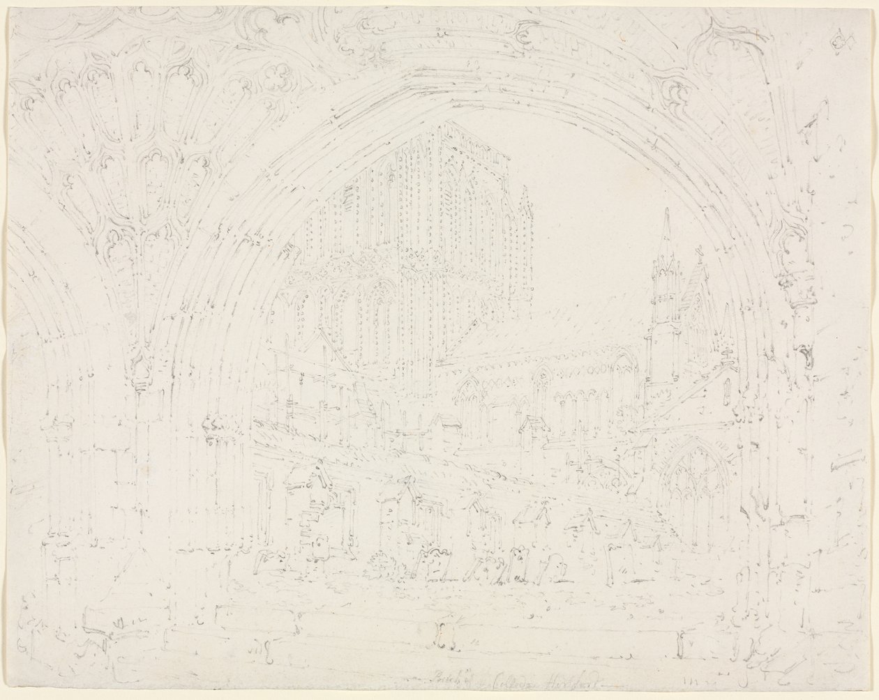 Herefordin katedraali tekijältä Joseph Mallord William Turner