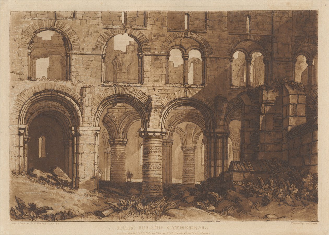 Holy Islandin katedraali tekijältä Joseph Mallord William Turner