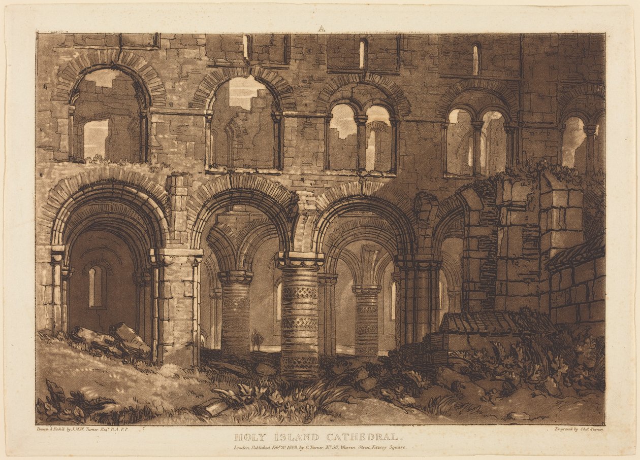 Holy Islandin katedraali tekijältä Joseph Mallord William Turner