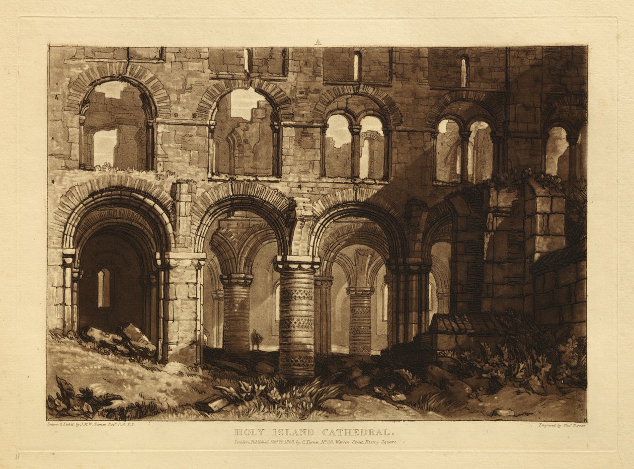 Holy Islandin katedraali tekijältä Joseph Mallord William Turner