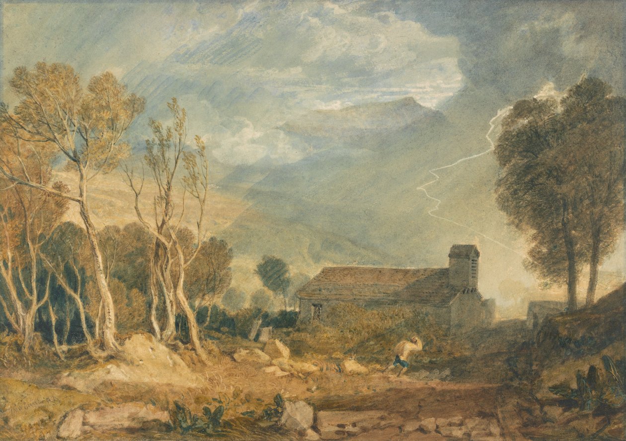 Ingleborough Chapel-Le-Dalesta nähtynä tekijältä Joseph Mallord William Turner