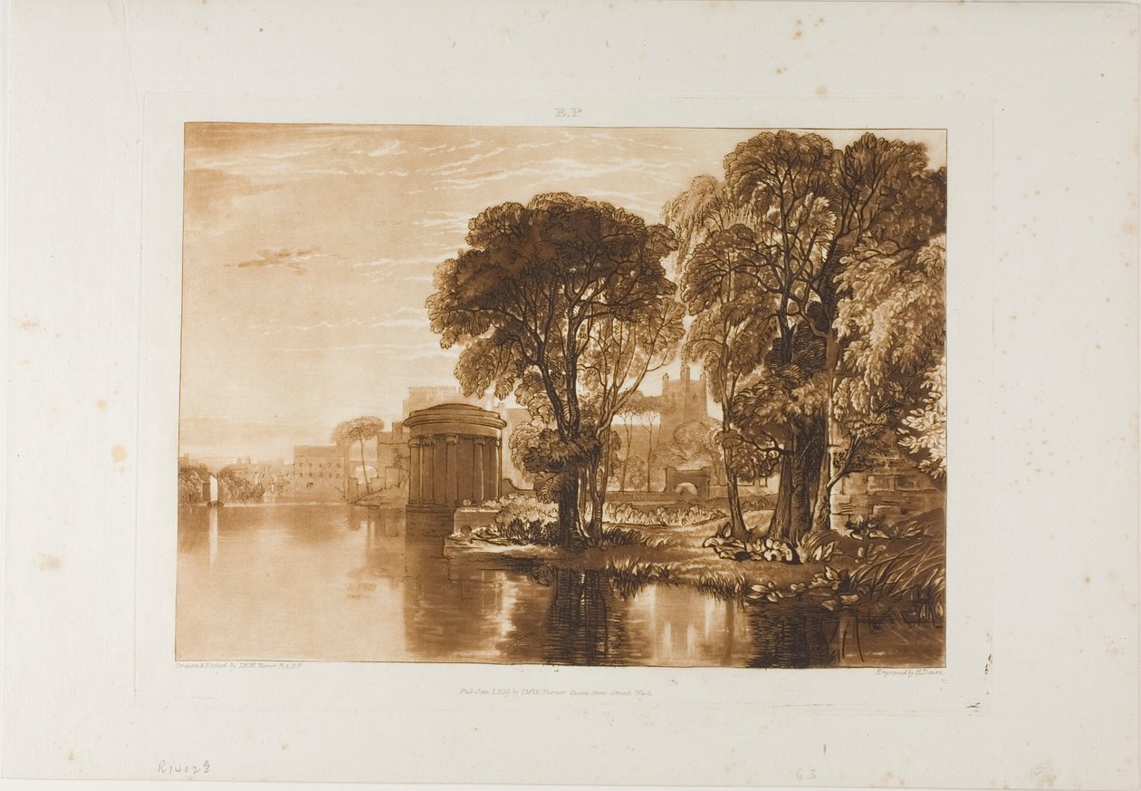 Isleworth, levy 63 Liber Studiorumilta tekijältä Joseph Mallord William Turner