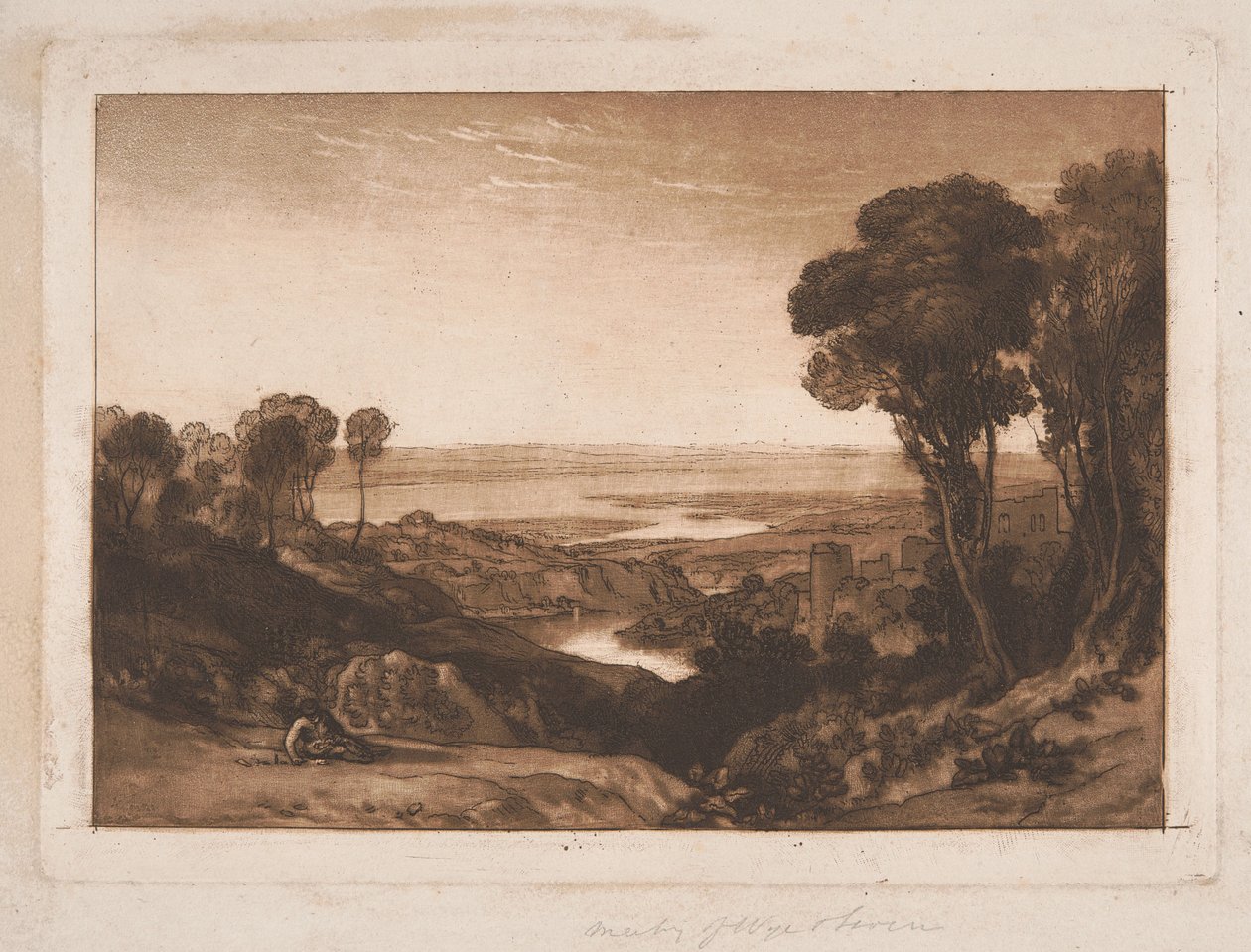 Severnin ja Wyen yhtymäkohta tekijältä Joseph Mallord William Turner